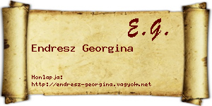 Endresz Georgina névjegykártya